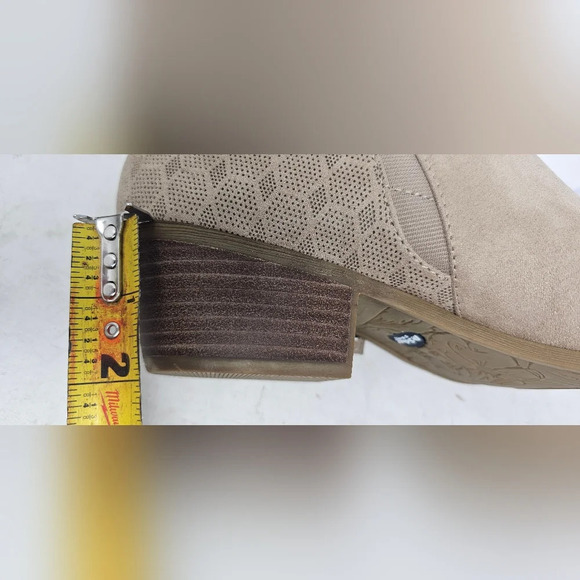 Dr. Scholls Brief Women's Faux Suede Tan Side Zip Memory Foam Ankle Boot Size 11 - Picture 14 of 14